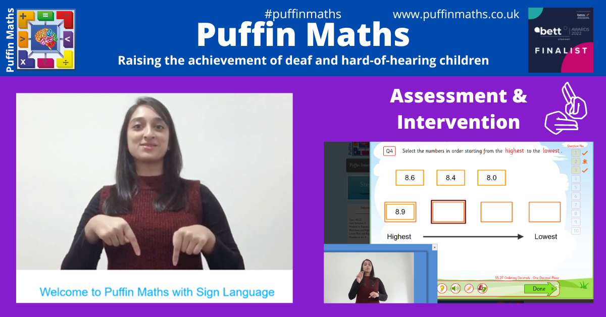 Puffin Maths - Deaf and  Hard-of-hearing with BSL - Finalists BETT 2022